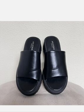 Arizona Jean Co. Faux Leather Y2K Slide Sandals, NWOB